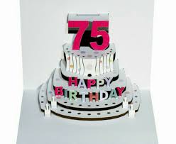 2x torte, 2x geschenk, 2x luftballons im geschenk zu jeder pop up karte liegt eine klarsichtfolie und ein weißer briefumschlag bei. Pop Up 3d Karte Geburtstagskarte 75 Geburtstag Gutschein Torte 16x11cm 1 2 3 Geburtstag