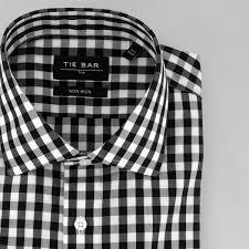 How to iron dress shirt sleeves. Oversized Gingham Black Non Iron Dress Shirt Men S Cotton Dress Shirts Tie Bar