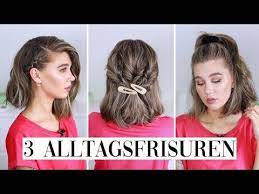 3 Schnelle Alltagsfrisuren Fur Kurzere Haare Youtube Einfache Frisuren Alltag Frisuren Kurze Haare