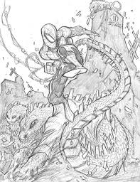 Coloriage spider man into the spider verse villains. Free Printable Spiderman Coloring Pages For Kids