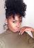 Bun With Curly Side Bangs