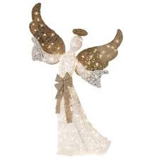 Shop Holiday Living Lighted Angel Outdoor Christmas Decoration With White Incandescent Li Outdoor Christmas Decorations Outdoor Christmas Christmas Decorations