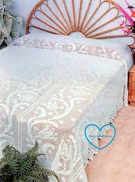 Pdf Crochet Bedspread Pattern Bedcover Crochet Blanket Home Decor Vintage Crochet Crochet Bedspread Pattern Crochet Bedspread Crochet Patterns Filet