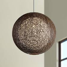 Maxim Bali 24 Wide Chocolate Weave Outdoor Pendant Light 9r889 Lamps Plus