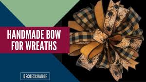 This plaid bow is super easy to make! How To Make A Handmade Bow For Wreaths Youtube