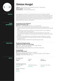 Select engineering related action words Automation Test Engineer Resume Sample Kickresume