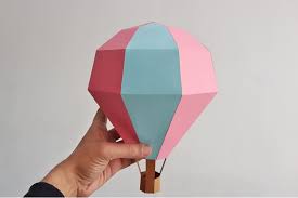 Download Diy Hot Air Balloon 3d Papercraft By Paper Amaze Thehungryjpeg Com