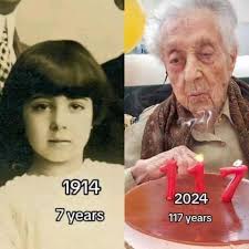Maria Branyas when she was 7 and she was 117, She is an American-born  Spanish supercentenarian who, at the age of 117 years, 111 days, has been  the world's oldest verified living person