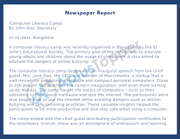 Newspaper report have given two newspaper report example from news article from previous years below. 110 Word Example Of Newspaper Report 6 Newspaper Report Templates Word Pdf Apple Pages Free Premium Templates Yet Although The Newspaper Reader Can Go Back Over A Difficult Paragraph Until It Dianabei