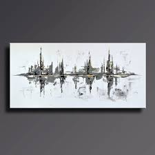 A la recherche d'un tableau abstrait contemporain noir et blanc ? 75 Large Original Abstract Black White Gray Gold Etsy Grand Art Mural Abstrait Peinture