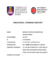 Sendirian berhad (malay equivalent to incorporated). Industrial Training Report Edit Sewage Treatment Pump