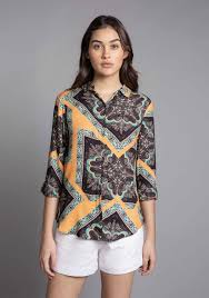 Camisa Manga 3/4 Estampa Margaret