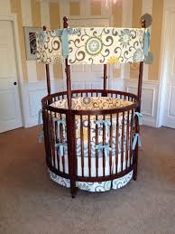 Pin By Leticia Fernandez On For Babies Round Crib Bedding Round Cribs Baby Cribs