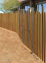 (wooden fence with metal posts). Scottsdale Fenceline Contemporary Landscape San Francisco By Zeterre Landscape Architecture Modern Fence Design Fence Design Wood Fence Design