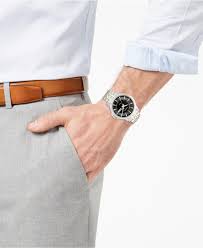 A smooth design with the added accent of a synthetic blue spinel cabochon crown. Citizen Men S Two Tone Stainless Steel Bracelet 41mm Bf2018 52e In Metallic For Men Lyst