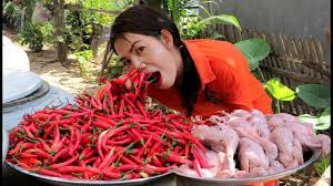 Cooking Tasty 10kg Chilies With Quails King Of Spicy Food Village Fo Amazing Cooking Recipes Spicy Recipes Chili