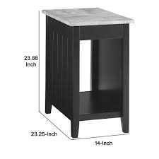 Conveniently charge your devices with a stylish side or end table with a power outlet or usb charger. Chair Side End Table With 2 Electrical Outlets And Usb Ports Black And Gray Overstock 30947815