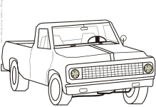Old truck coloring page is somewhat reminiscent of the model of the old ford truck. Machinery Coloring Pages