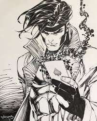 Bringing Gambit To Wasummercon Too And A Few Other Friends Gambit Xmen Comics Commission Oldschoolxmen Marvel Comics Art Comic Art Comic Drawing