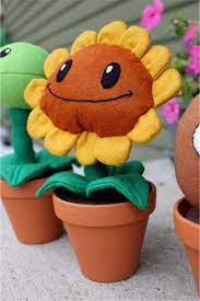 Pdf Download Sewing Pattern Sunflower Plant In A Clay Pot Plants Vs Zombies Birthday Party Geek Crafts Zombie Birthday Parties