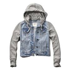 Abercrombie Fitch Hoodie Jean Jacket 120 Liked On Polyvore Featuring Outerwear Jackets Tops Coats Light Wash Jean Jacket Hoodie Jean Jacket Hoodies