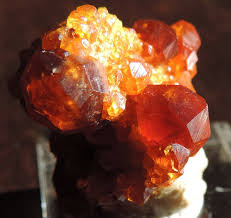 Spessartite Garnet Crystal Cluster Aristide Brilliant From China Spt2 Grenat Cristaux Chine