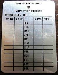 Using our doghouse as an example, they might be on the lookout for paint peeling, bad odor, or missing screws. 4 Year Metal Fire Extinguisher Inspection Record Tags 3 X 2 25 2018 2021 Ebay