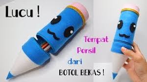 Bagian botol inilah yang akan digunakan sebagai penutup tempat pensil. Ide Kreatif Dari Botol Plastik Bekas Tempat Pensil Youtube