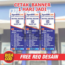 Nasabah bri yang menjadi agen brilink dapat melayani transaksi perbankan bagi masyarakat. Banner Brilink Baliho Brilink Stand Banner Brilink X Banner Agen Brilink Murah Free Desain Shopee Indonesia