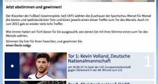 Die teilnahme am gewinnspiel ist auch aus dem ausland möglich, die gewinne können aber nur innerhalb deutschlands zugestellt. Sportschau Tor Des Monats Gewinnspiele Ichwilltesten De