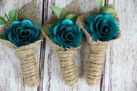 Flower leaves pattern throw pillow case teal blue cushion covers for home sofa chair decorative pillowcases. Dark Teal Boutonniere Teal Wedding Flowers Dark Teal Weddings Teal And Grey Wedding