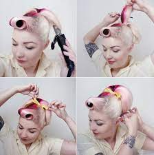 Rockabilly Frisur Mit Pferdeschwanz Und Retro Pony Wirbel Und Locken Anleitung Rockabilly Frisur Pferdeschwanz Frisuren Tutorial Frisuren