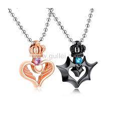 Customize a beautiful piece of jewelry with your favorite stones or an engraving. Matching Hearts King Queen Crowns Couples Necklaces Personalized Couples Gifts Matching Necklaces Bracelets Custom Promise Rings