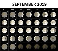 September 2019 Moon Phases Calendar Moon Phase Calendar May Full Moon Moon Calendar