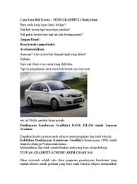 Jadi begitulah cara mudah nak tukar nama kereta. Cara Saya Beli Kereta Skim Gradhitz Doc