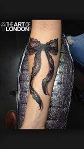 Thinking About Getting This On The Back Of My Calf Lace Bow Tattoos Lace Tattoo Neck Tattoo