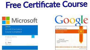 They don't give certificate free of cost. Free Certificate Courses Online Free Google Certificates Free Microsoft Certificates Fillerform Youtube