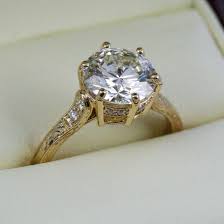 A Beautiful 3ct Diamond Set In A Yellow Gold Setting By Beverley K Collection Yellow Gold Setting Custom Ring Designs Modern Engagement Rings
