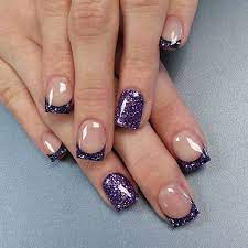 This long nail design starts with a stiletto shaped nail. 30 Trendy Purple Nail Art Designs You Have To See Hative