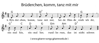 Bruderchen Komm Tanz Mit Mir Gitarre Akkorde Text Lied Song Chords Guitar Lyrics Kinder Lied Kinderlieder Lieder
