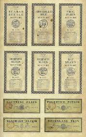 etiquettes de potion magique theme harry potter coloriage pour un soleil