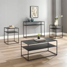 In our curated list of contemporary coffee tables, we're proud to list some of the most exclusive and beautiful italian designs from the country that has the world's leading technical ability (cutting, forming and bending of glass) and the most gifted modern coffee table designers. Crosley Braxton 4 Piece Modern Coffee Table Set In Matte Black Kf14006mb