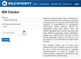 Search For Punycode Look Alikes With Hold Integrity Idn Checker Inmotion Hosting