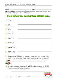 Using A Number Line To Solve Addition Sums Number Line Solving Learning Objectives