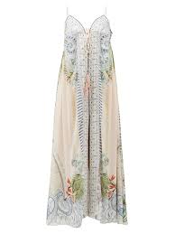 Shelly beach shack (apartment), east ballina (australia) deals. Beach Shack Lace Up Silk Maxi Dress Camilla Matchesfashion Uk