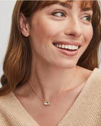 Elisa Rose Gold Pendant Necklace in Dichroic Glass