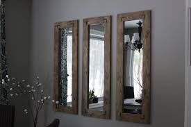 You'll just need to follow this easy tutorial and get yourself a glass cutter and paint. Diy Mirror Frames Wooden Frame Mirror Trio Mirror Makeover Rustic Farmhouse Decor Mirror Frame Diy Diy Mirror Mirror Makeover