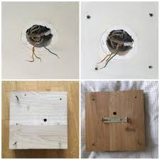 Trou Trop Large Au Plafond Fabriquer Un Cache Fil En Bois Bois Lustre Bois Bois Diy