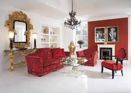 Present strong black elements through the solid, black table. White Red Black And Gold Living Room With Mariliyn Monroe Art Photos Living Room Red Gold Living Room Living Room Decor Modern