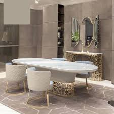 Italian stainless steel wedding dinning tables sets luxury 6 chairs modern marble dining table set. High End Luxury Modern Marble Oval Dining Table Set My Aashis